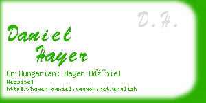 daniel hayer business card
